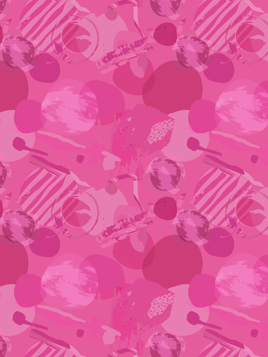 Fruit Minicup Multipack flavour pattern in graphic pink stamped pattern