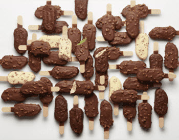 Multiple Häagen Dazs treats on a white surface